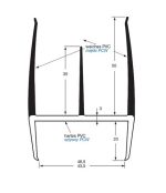 Uszczelka ściany działowej chłodni samochodowej 46,5mm - 39-401