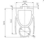 Uszczelka bramy garażowej dolna gumowa czarna - 59-5104