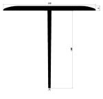 Uszczelka do wagi samochodowej typu T 120 x 100 x 6mm gumowa czarna - 68-802