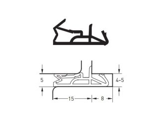 Uszczelka Deventer S7672/SV 155 do drzwi zewnętrznych drewnianych, beż 070-131