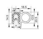 Uszczelka do drzwi samozaciskowa na krawędź 1 - 4mm gumowa - 78-974