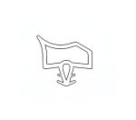 Uszczelka do drzwi wewnętrznych ościeżnicy beżowa - 82-396-BE