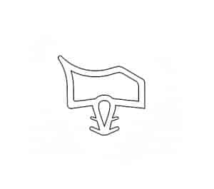 Uszczelka do drzwi wewnętrznych ościeżnicy beżowa - 82-396-BE