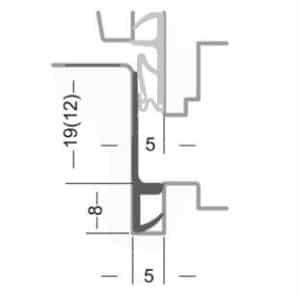 Uszczelka do okna drewnianego przymykowa antracyt - 82-5427-AN
