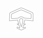 Uszczelka do drzwi wewnętrznych drewnianych  biała - 82-680-AC