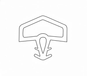 Uszczelka do drzwi wewnętrznych drewnianych  biała - 82-680-AC