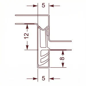 Uszczelka do drzwi przylgowa TPE biała - 82-715