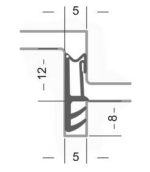 Uszczelka do drzwi przylgowa TPE biała - 82-715