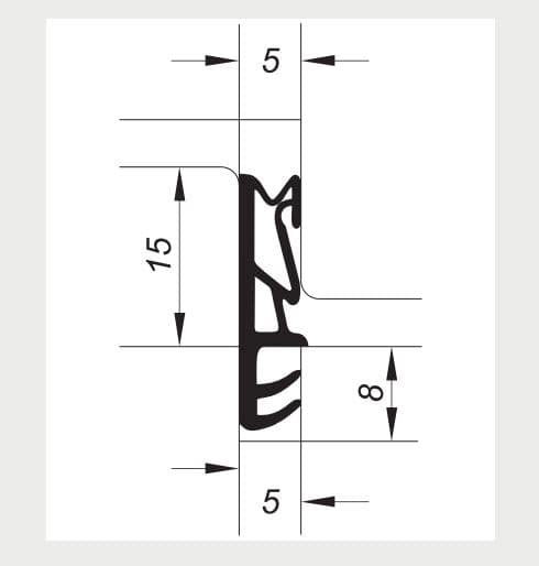 Uszczelka do okna i drzwi zewnętrznych przylgowa brązowa - 82-7265 - obrazek 2