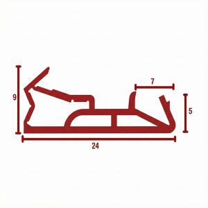 Uszczelka Deventer SV 185 do drzwi zewnętrznych, beż drewnianych 070-0607