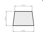 Uszczelka silikonowa  lita trapezowa 14 x 10 x 12mm transparentna matowa - 09912210