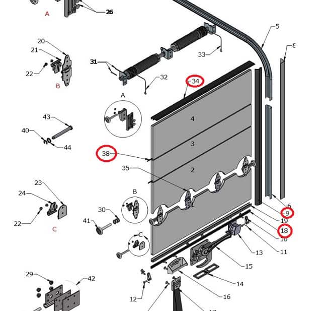 Uszczelka boczna drzwi roletowych naczepy, 21-5080 - obrazek 5
