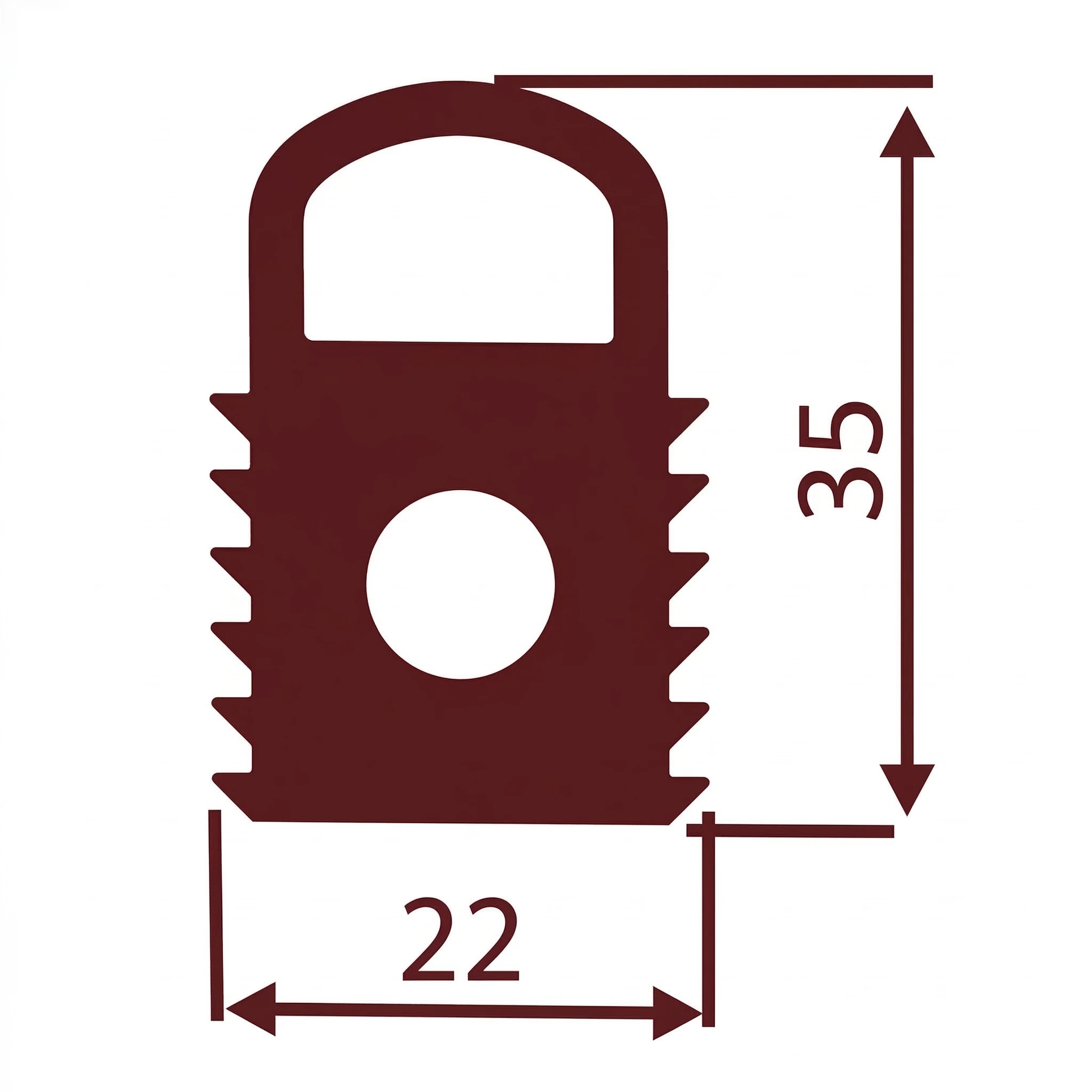 Uszczelka klapy burty wywrotki gumowa czarna - 03562025 - obrazek 7