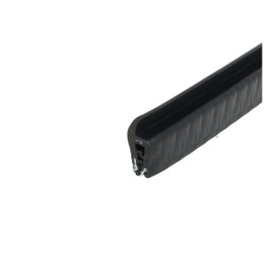 Uszczelka do drzwi samozaciskowa z płetwą na krawędź 1 - 2mm gumowa czarna - 0468018