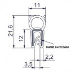 Uszczelka do drzwi samozaciskowa na krawędź 1,0 - 4,0mm silikonowa FDA biała - 046854SIL