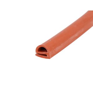 Uszczelka do drzwi pieca termiczna typu E 9,6 x 11mm silikonowa czerwona  - 0991144R