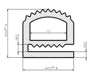 Uszczelka silikonowa termiczna typ E 15 x 20mm czerwona - 0991120