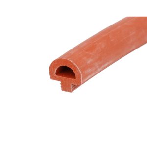 Uszczelka do drzwi pieca termiczna typu E 15 x 15mm silikonowa czerwona - 0998013