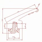 Uszczelka boczna rolety żaluzjowej L - 4m gumowa czarna - 39-2024