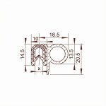 Uszczelka do drzwi samozaciskowa na krawędź 1 - 4mm gumowa - 78-974