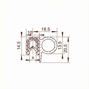 Uszczelka do drzwi samozaciskowa na krawędź 1 - 4mm gumowa - 78-974