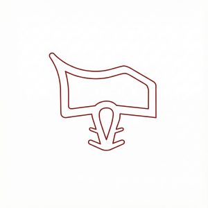 Uszczelka do drzwi wewnętrznych ościeżnicy beżowa - 82-396-BE