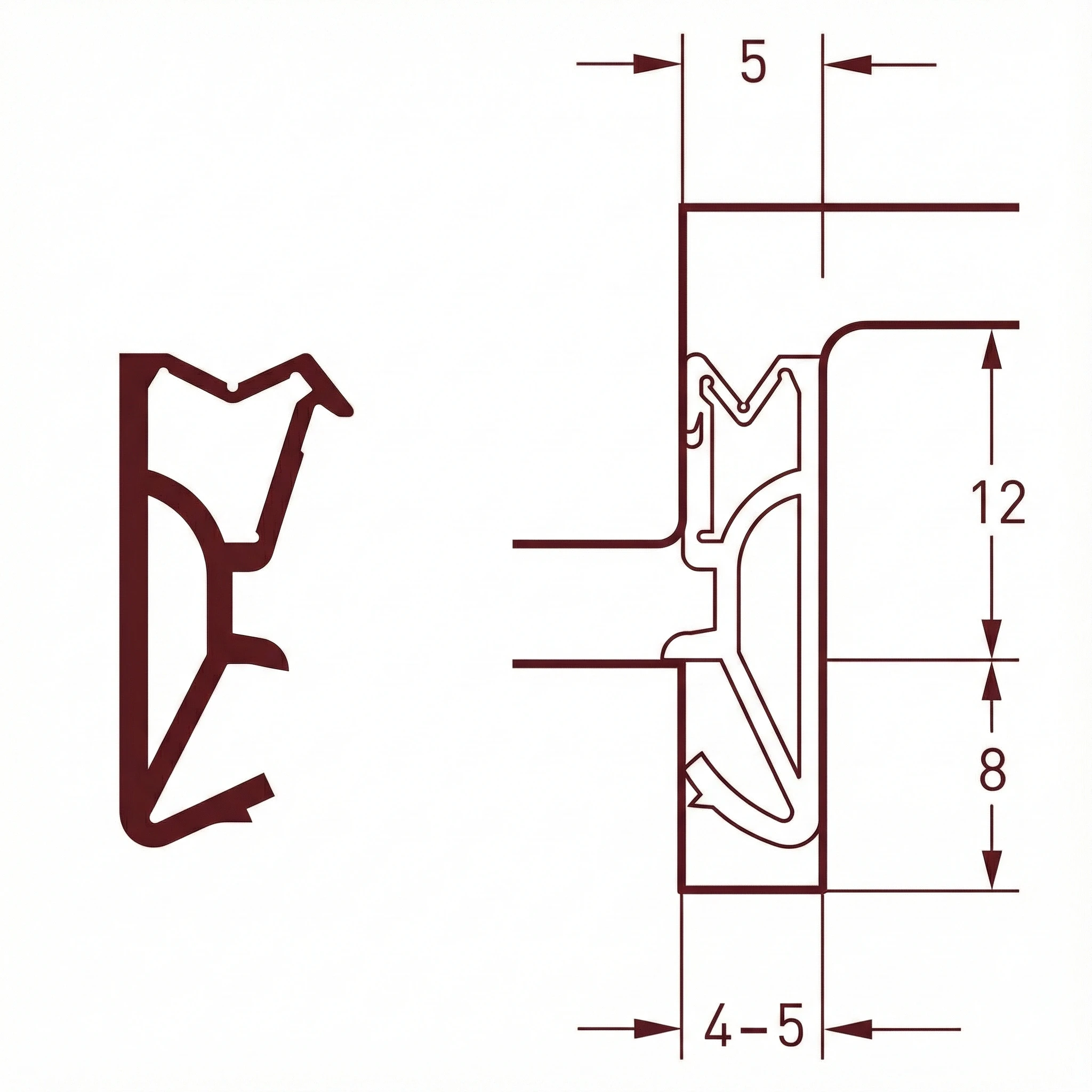 Uszczelka okna drewnianego, przylgowa TPE, beżowa 09-012 - obrazek 6