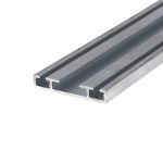 Close-up of a gray metal beam (I-beam) with chipped white paint, positioned diagonally against a white background.