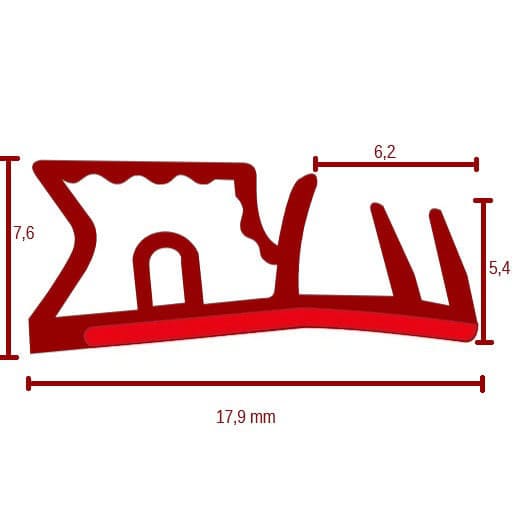 Uszczelka do okna drewnianego przylgowa KD-6 biała - 0251452 - obrazek 7
