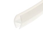 Abstract close-up of pale beige curved surfaces forming diagonal bands on a white background.