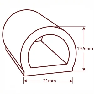 Uszczelka samoprzylepna porowata typ D 19,5 x 21mm gumowa czarna - 0791750