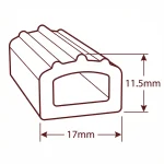 Uszczelka samoprzylepna do jachtu porowata 11,5 x 17mm gumowa czarna - 0792469