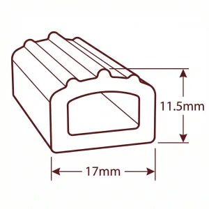Uszczelka samoprzylepna do jachtu porowata 11,5 x 17mm gumowa czarna - 0792469