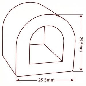 Uszczelka samoprzylepna porowata typ D 25 x 25mm gumowa czarna - 0795272