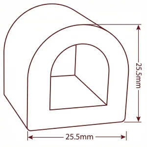 Uszczelka samoprzylepna porowata typ D 25 x 25mm gumowa czarna - 0795272