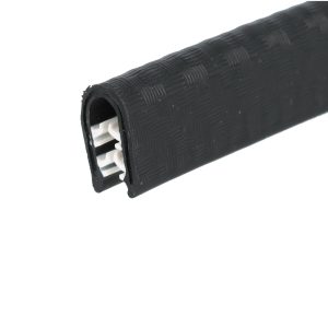 Osłona samozaciskowa z blokadą zwrotną typu U na krawędź 2,5 - 4,0mm PVC czarna  - 0798181