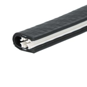 Osłona samozaciskowa z blokadą zwrotną typu U na krawędź 1 - 2,5mm PVC czarna  - 0798161