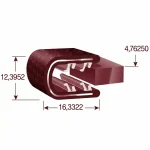 Osłona samozaciskowa z blokadą zwrotną typu U na krawędź 4,0 - 5,5mm PVC czarna  - 0798316