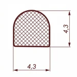 Uszczelka silikonowa  lita typu D 4,3 x 4,3mm transparentna matowa - 0992984