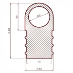 Uszczelka silikonowa  lita termiczna kopułka 16 x 32mm czerwona - 0996240
