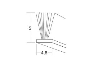 Uszczelka szczotkowa do drzwi przesuwnych 4,8 x 5,0mm bez kleju - 0148640