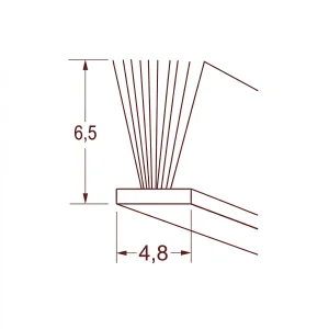 Uszczelka szczotkowa do drzwi przesuwnych 4,8 x 6,5mm bez kleju - 0148642