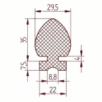 Uszczelka klapy wywrotki gumowa czarna - 0354161