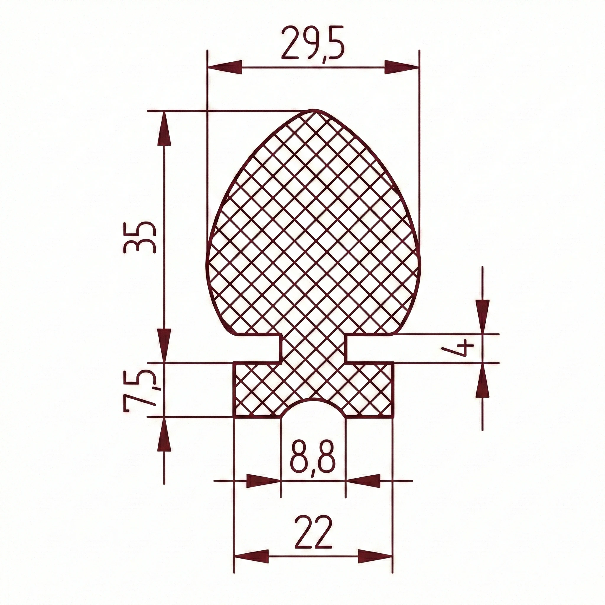 Uszczelka klapy wywrotki gumowa czarna - 0354161