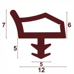 Uszczelka do drzwi drewnianych KD-14 biała - 0251352