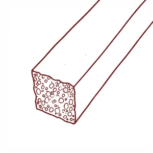 Uszczelka porowata bez kleju 8x8mm gumowa czarna, 062808