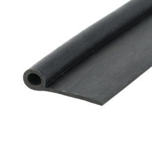 Close-up of a black cylindrical metal rod with a hollow circular opening at the end, viewed diagonally across the frame.