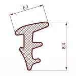 Uszczelka do montażu szyby silikonowa typ T  matowa -  099122