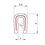 Uszczelka samozaciskowa na 1 mm PVC szara 78-001-02