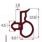 Uszczelka do okien PCV gumowa czarna S-1628 - 04-1628